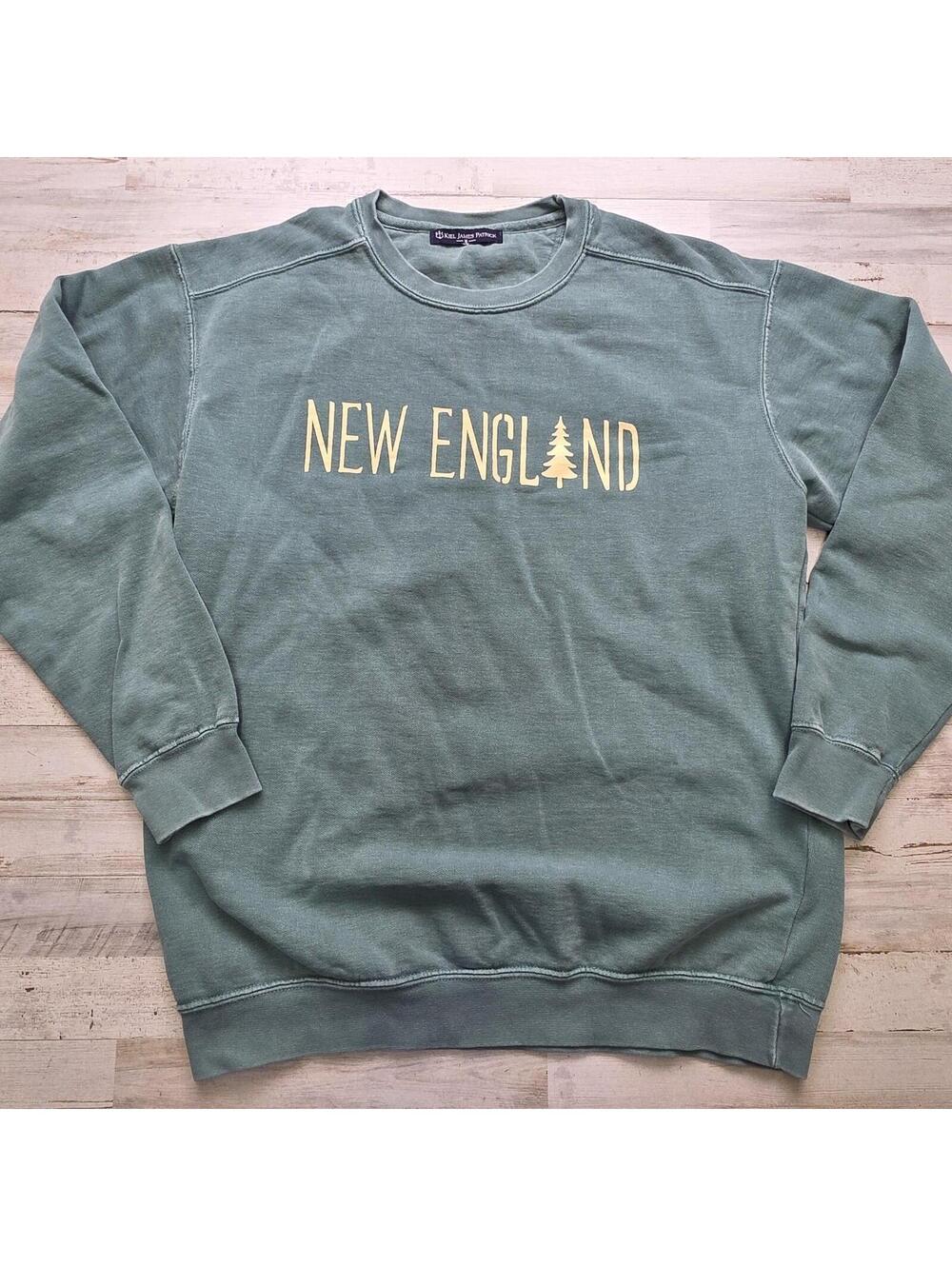 Kiel James Patrick NEW ENGLAND Sweatshirt Womens Sz M Green Coastal Nautical
